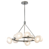 Hubbardton Forge 2023 Sterling Frosted Glass (FD) Multi Ume 9-Light Ring Pendant
