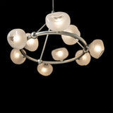 Hubbardton Forge 2023 Sterling Frosted Glass (FD) Multi Ume 9-Light Ring Pendant