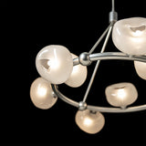 Hubbardton Forge 2023 Sterling Frosted Glass (FD) Multi Ume 9-Light Ring Pendant
