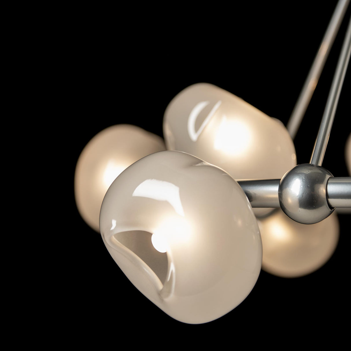 Hubbardton Forge 2023 Sterling Frosted Glass (FD) Multi Ume 9-Light Ring Pendant