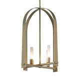Hubbardton Forge 2023 Modern Brass Frosted Glass (FD) Multi Triomphe 4-Light Pendant