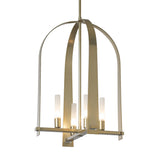 Hubbardton Forge 2023 Modern Brass Frosted Glass (FD) Multi Triomphe 4-Light Pendant