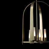 Hubbardton Forge 2023 Modern Brass Frosted Glass (FD) Multi Triomphe 4-Light Pendant