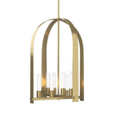 Hubbardton Forge 2023 Modern Brass Frosted Glass (FD) Multi Triomphe 8-Light Pendant