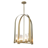 Hubbardton Forge 2023 Modern Brass Frosted Glass (FD) Multi Triomphe 8-Light Pendant