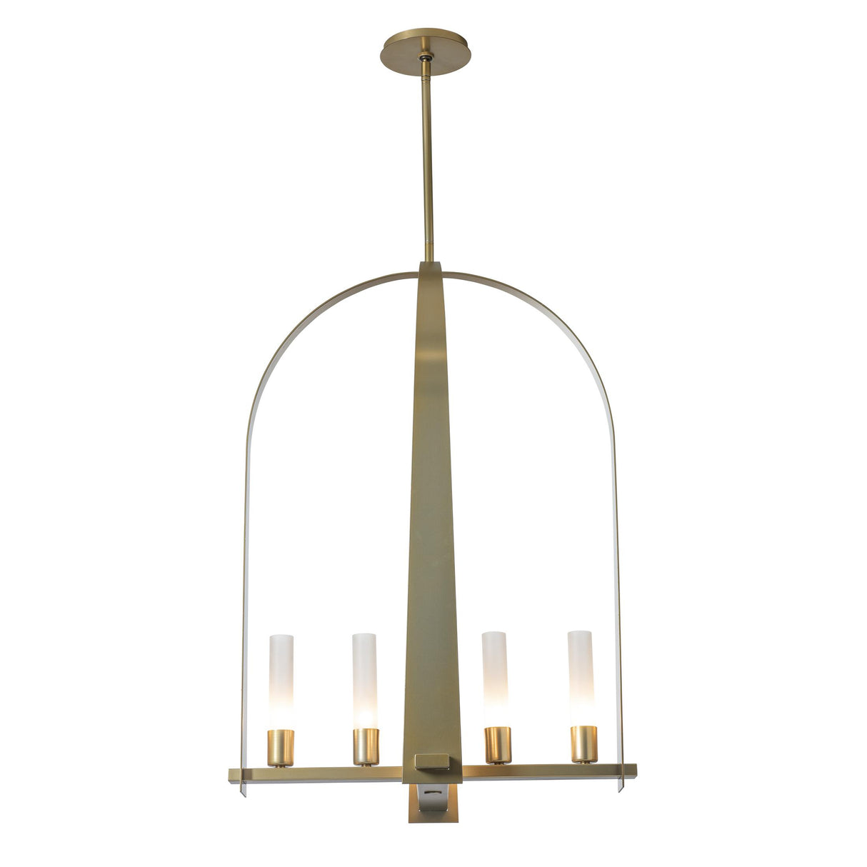Hubbardton Forge 2023 Modern Brass Frosted Glass (FD) Multi Triomphe 8-Light Pendant