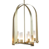 Hubbardton Forge 2023 Modern Brass Frosted Glass (FD) Multi Triomphe 8-Light Pendant