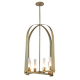 Hubbardton Forge 2023 Modern Brass Frosted Glass (FD) Multi Triomphe 8-Light Pendant