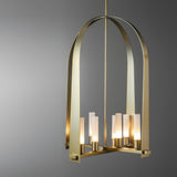 Hubbardton Forge 2023 Modern Brass Frosted Glass (FD) Multi Triomphe 8-Light Pendant