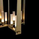 Hubbardton Forge 2023 Modern Brass Frosted Glass (FD) Multi Triomphe 8-Light Pendant