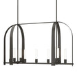 Hubbardton Forge 2023 Dark Smoke Frosted Glass (FD) Multi Triomphe 9-Light Linear Pendant