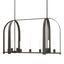Hubbardton Forge 2023 Dark Smoke Frosted Glass (FD) Multi Triomphe 9-Light Linear Pendant