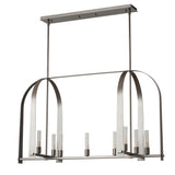 Hubbardton Forge 2023 Dark Smoke Frosted Glass (FD) Multi Triomphe 9-Light Linear Pendant