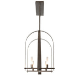 Hubbardton Forge 2023 Dark Smoke Frosted Glass (FD) Multi Triomphe 9-Light Linear Pendant