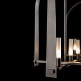 Hubbardton Forge 2023 Dark Smoke Frosted Glass (FD) Multi Triomphe 9-Light Linear Pendant