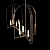 Hubbardton Forge 2023 Dark Smoke Frosted Glass (FD) Multi Triomphe 9-Light Linear Pendant