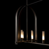 Hubbardton Forge 2023 Dark Smoke Frosted Glass (FD) Multi Triomphe 9-Light Linear Pendant