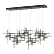 Hubbardton Forge 2022 Oil Rubbed Bronze Cast Glass (YC) Standard Tura 7-Light Frosted Glass Pendant