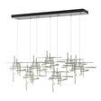 Hubbardton Forge 2022 Vintage Platinum Cast Glass (YC) Standard Tura 7-Light Frosted Glass Pendant