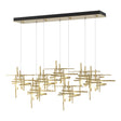 Hubbardton Forge 2022 Modern Brass Cast Glass (YC) Standard Tura 7-Light Frosted Glass Pendant