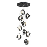 Hubbardton Forge 2023 Ink Opal Glass (GG) Standard Riza 9-Light Pendant