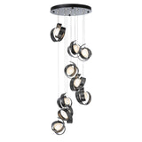 Hubbardton Forge 2023 Ink Opal Glass (GG) Standard Riza 9-Light Pendant