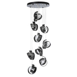 Hubbardton Forge 2023 Ink Opal Glass (GG) Standard Riza 9-Light Pendant