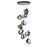 Hubbardton Forge 2023 Ink Opal Glass (GG) Standard Riza 9-Light Pendant