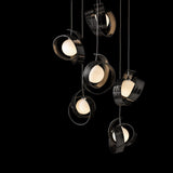 Hubbardton Forge 2023 Ink Opal Glass (GG) Standard Riza 9-Light Pendant