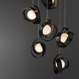 Hubbardton Forge 2023 Ink Opal Glass (GG) Standard Riza 9-Light Pendant