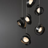 Hubbardton Forge 2023 Ink Opal Glass (GG) Standard Riza 9-Light Pendant