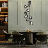 Hubbardton Forge 2023 Ink Opal Glass (GG) Standard Riza 9-Light Pendant