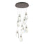 Hubbardton Forge 2022 Bronze Crystal Standard Luma 9-Light Large Crystal Pendant