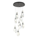 Hubbardton Forge 2022 Oil Rubbed Bronze Crystal Standard Luma 9-Light Large Crystal Pendant