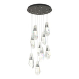 Hubbardton Forge 2022 Natural Iron Crystal Standard Luma 9-Light Large Crystal Pendant