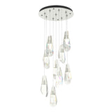 Hubbardton Forge 2022 Sterling Crystal Standard Luma 9-Light Large Crystal Pendant