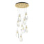 Hubbardton Forge 2022 Modern Brass Crystal Standard Luma 9-Light Large Crystal Pendant
