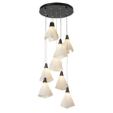 Hubbardton Forge 2022 Black Spun Frost (SH) Standard Mobius 9-Light Pendant
