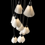 Hubbardton Forge 2022 Black Spun Frost (SH) Standard Mobius 9-Light Pendant