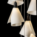 Hubbardton Forge 2022 Black Spun Frost (SH) Standard Mobius 9-Light Pendant