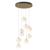 Hubbardton Forge 2022 Modern Brass Frosted Glass (FD) Standard Ume 9-Light Pendant