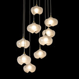 Hubbardton Forge 2022 Modern Brass Frosted Glass (FD) Standard Ume 9-Light Pendant