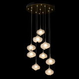 Hubbardton Forge 2022 Modern Brass Frosted Glass (FD) Standard Ume 9-Light Pendant