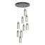 Hubbardton Forge 2022 Dark Smoke Clear Glass (ZM) Standard Exos Glass 9-Light Pendant