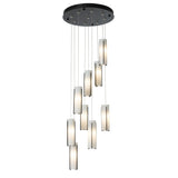Hubbardton Forge 2022 Black Opal Glass (GG) Standard Exos Glass 9-Light Pendant