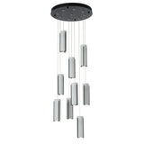 Hubbardton Forge 2022 Black Opal Glass (GG) Standard Exos Glass 9-Light Pendant