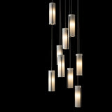 Hubbardton Forge 2022 Black Opal Glass (GG) Standard Exos Glass 9-Light Pendant