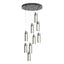 Hubbardton Forge 2022 Oil Rubbed Bronze Clear Glass (ZM) Standard Exos Glass 9-Light Pendant