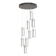 Hubbardton Forge 2022 Natural Iron Opal Glass (GG) Standard Exos Glass 9-Light Pendant