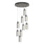 Hubbardton Forge 2022 Natural Iron Clear Glass (ZM) Standard Exos Glass 9-Light Pendant